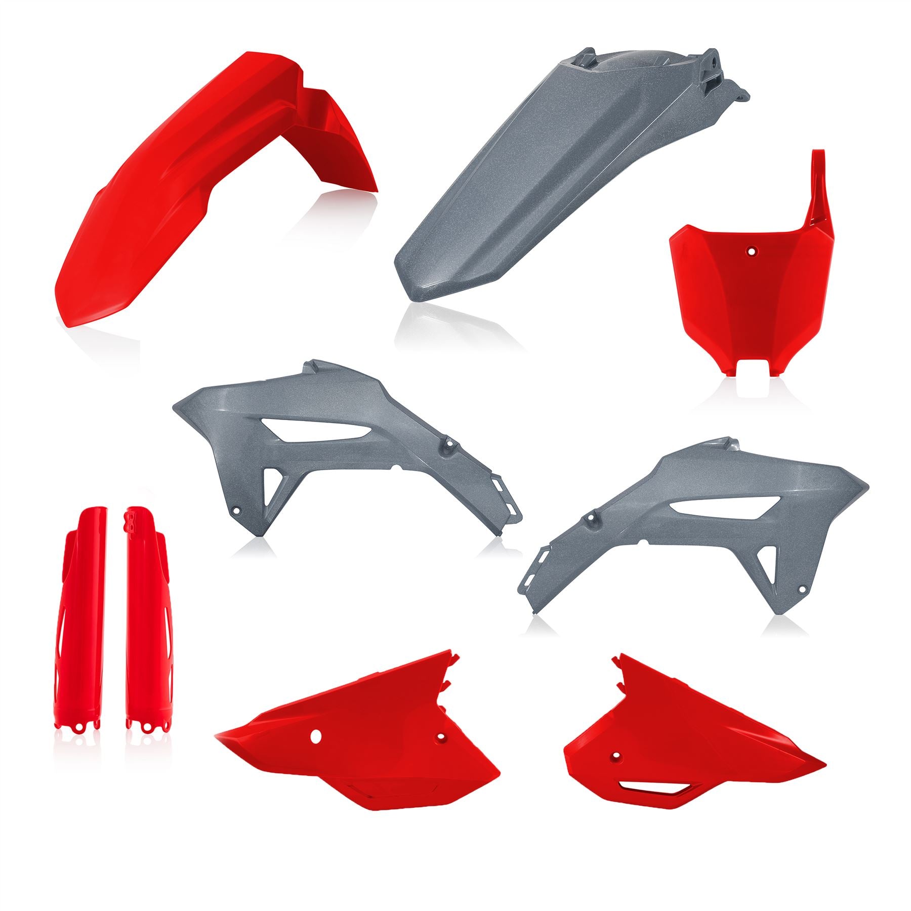 Acerbis Full Plastic Kit Red Grey For HONDA CRF 250 R 2022-2024
